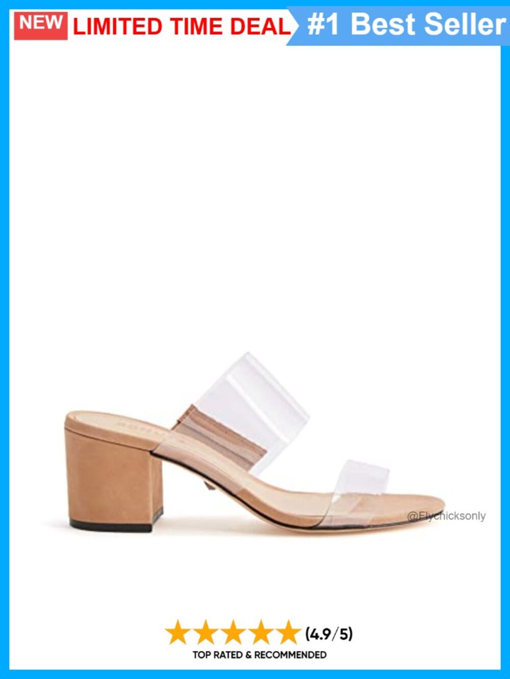 Schutz Victorie Slides Chunky Block Heel Leather-Lined Padded Footbed